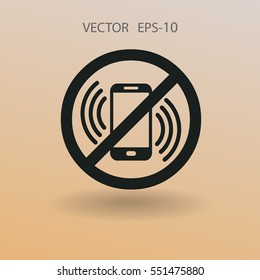 turn off phone icon. vector illustration