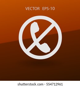turn off phone icon. vector illustration