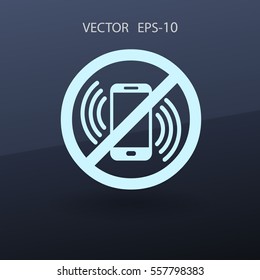 Turn Off Phone Icon. Vector Illustration