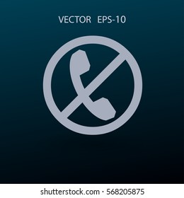 turn off phone icon. vector illustration
