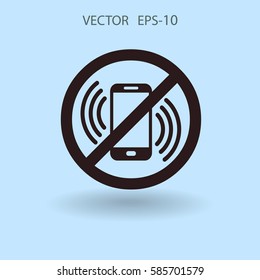 apaga el icono del teléfono. ilustración vectorial