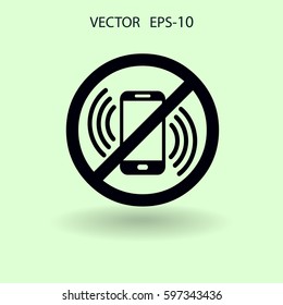 turn off phone icon. vector illustration