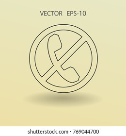 turn off phone icon. vector illustration