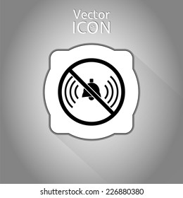Turn off phone ringer icon. Made in vector