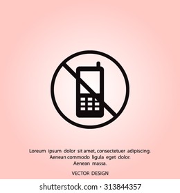 turn off phone vector icon