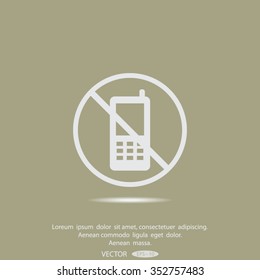turn off phone vector icon