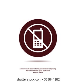 turn off phone vector icon