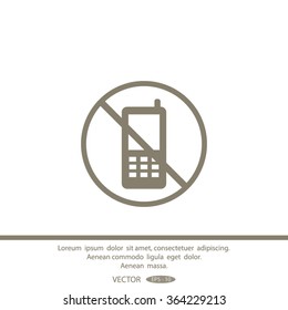 turn off phone vector icon