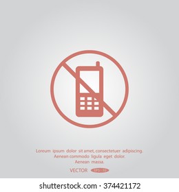 turn off phone vector icon