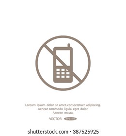 turn off phone vector icon
