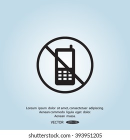 turn off phone vector icon