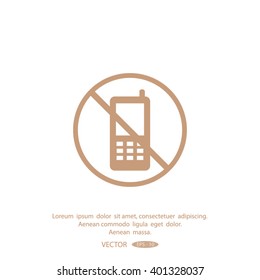 turn off phone vector icon