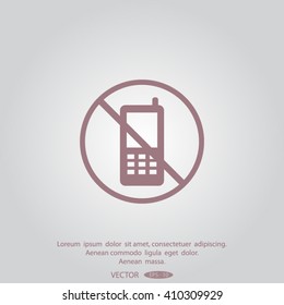 turn off phone vector icon