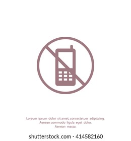 turn off phone vector icon