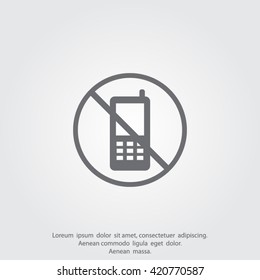 turn off phone vector icon