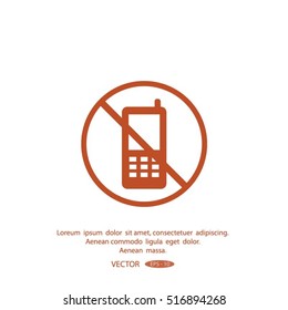 turn off phone vector icon