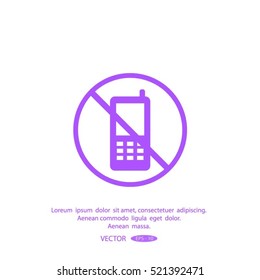 turn off phone vector icon