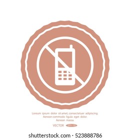turn off phone vector icon