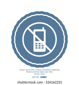 turn off phone vector icon