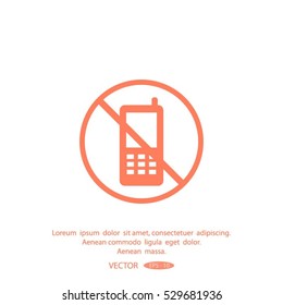 turn off phone vector icon