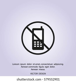 turn off phone vector icon