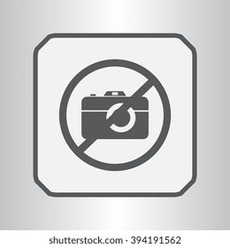 turn off photo icon. Flat design style