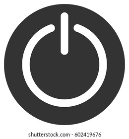 Turn Off Power vector icon. Flat gray symbol. Pictogram is isolated on a white background. Designed for web and software interfaces.