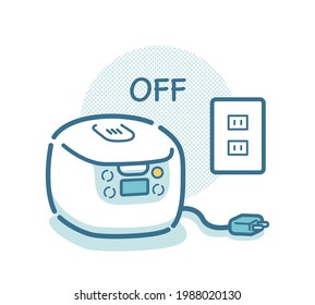 Turn off the rice cooker