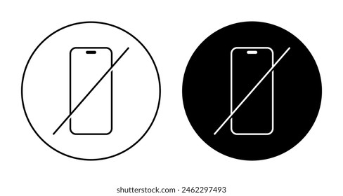 Turn off smartphone icon. No mobile phone sign symbol