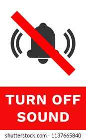 TURN OFF SOUND sign. Vector.
