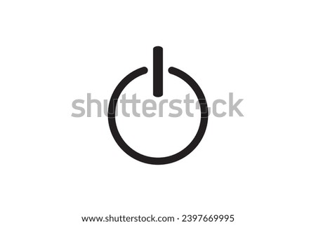 Turn Off Symbol vector illustration, vector art elegantly depicts the universal 'Turn Off' symbol in a sleek and minimalist design. 