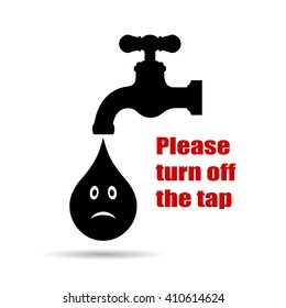 Turn Off The Tap Placard