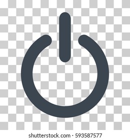 Turn Off vector icon. Illustration style is flat iconic smooth blue symbol on a transparent background.