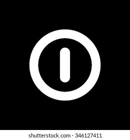 turn off vector icon isolated on black