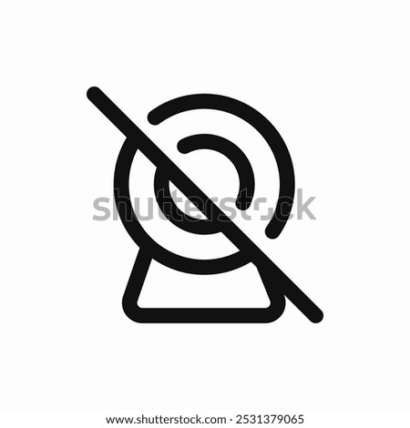 turn off webcamera icon sign vector