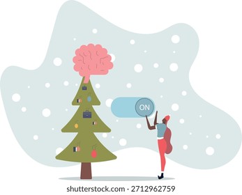 Turn on brain to think, creativity, thought or concentration, smart thinking or emotional intelligence, mindset,life and employment of people.