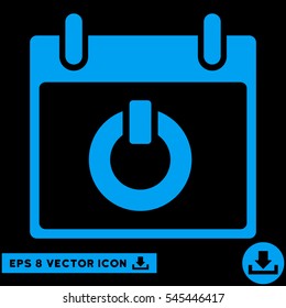 Turn on Calendar Day icon. Vector EPS illustration style is flat iconic symbol, blue color.