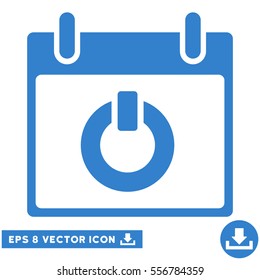 Turn on Calendar Day icon. Vector EPS illustration style is flat iconic symbol, cobalt color.