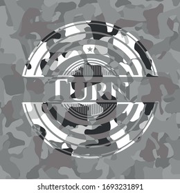Turn on grey camouflaged pattern 