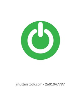 turn on logo icon illustration flat