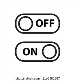 Turn On Turn Off Button Icon Stock Vector (Royalty Free) 2166381887 ...