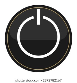 Turn on and off button. Vector illustration