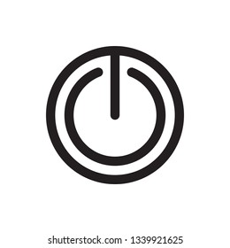 Turn on, off icon in trendy outline style design. Vector graphic illustration. Turn on, off icon for website design and user interface. Editable vector stroke. EPS 10