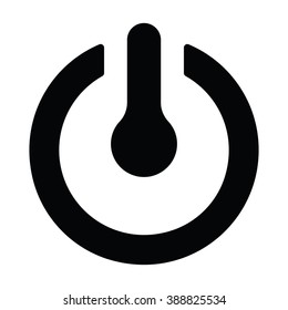 Turn on off icon on the white back ground
