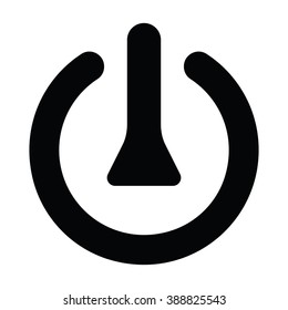 Turn on off icon on the white back ground