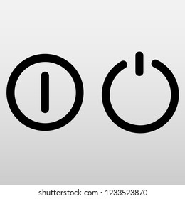 turn on and off. vector symbols