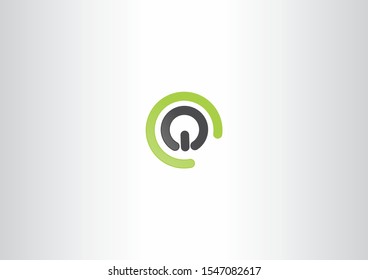 turn on with technology style modern design template. Creative green and black color concept