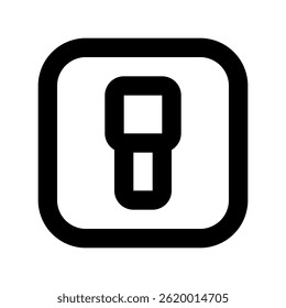 Aktivieren Sie den Vektor für die Aktivierung der Stromversorgung und den Systemstart. Symbol des Anlaufschalters für elektronische Geräte. Liniensymbol