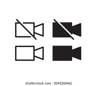 turn on video and turn off video icon vector for websites