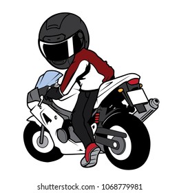 Cartoon Dirt Bike Images Stock Photos Vectors Shutterstock Custom cartoon caricature motocross designs for mx riders and the perfect gift with a difference. https www shutterstock com image vector turn ones back biker motorcycle rider 1068779981